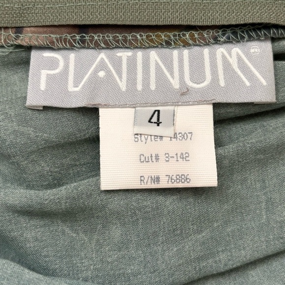 Platinum by Dorothy Schoelen Vintage Art-To-Wear Landscape Pleated Maxi Skirt - Picture 10 of 12
